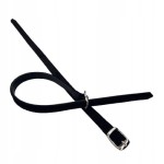 Paski paseczki do butów zamszowe szersze 10 mm / 30 cm czarne