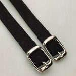Paski paseczki do butów zamszowe szersze 10 mm / 30 cm czarne