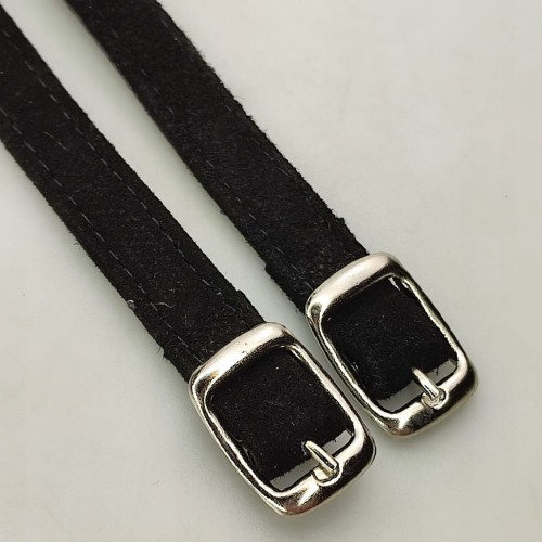 Paski paseczki do butów zamszowe szersze 10 mm / 30 cm czarne