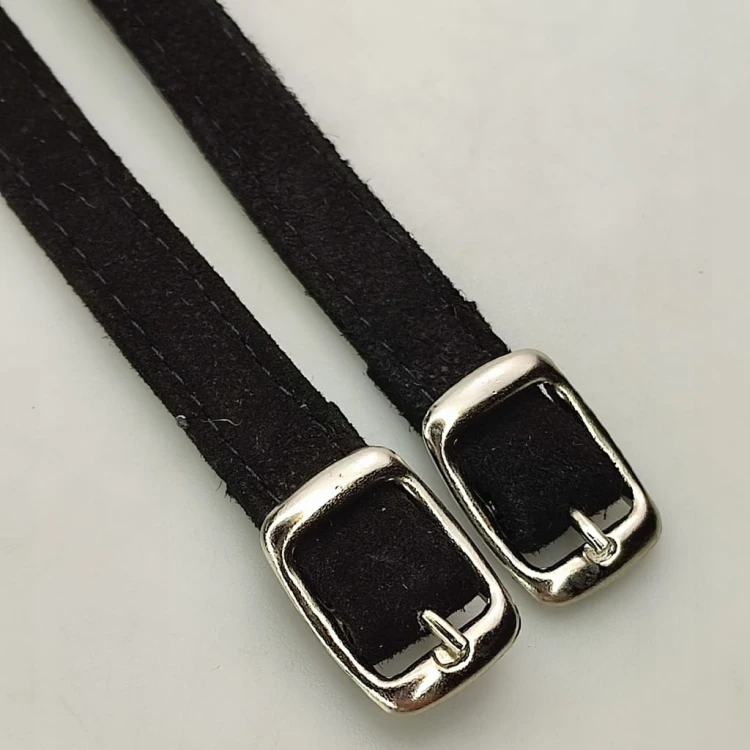 Paski paseczki do butów zamszowe szersze 10 mm / 30 cm czarne