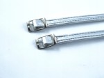 Paski paseczki skórzane do butów z klamerką srebrną 7 mm / 30 cm srebrne