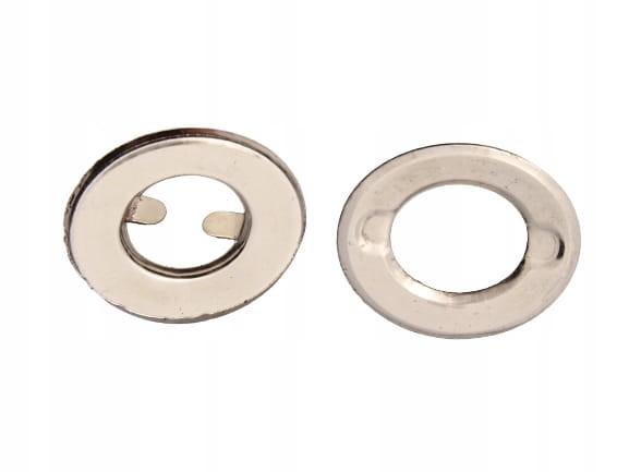 Oczka metalowe zaciskowe na wąsy 15 mm 10 sztuk