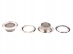 Oczka metalowe kaletnicze do pasków 10 / 17 / 5,6 mm nikiel 1000 sztuk