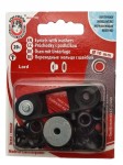 Oczka NIERDZEWNE z mini praską 5,5 mm 20 sztuk oczek czarne