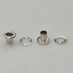 Oczka metalowe WYSOKIE kaletnicze szewskie 5 / 9,5 / 8 mm 100 sztuk nikiel