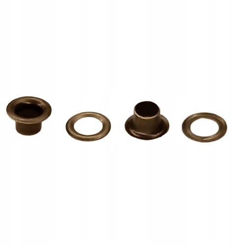 Oczka Polskie metalowe kaletnicze 4 / 7,5 / 4 mm stare złoto 100 sztuk