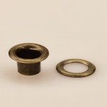 Oczka Polskie metalowe kaletnicze 4 / 7,5 / 4 mm stare złoto 100 sztuk