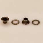 Oczka Polskie metalowe kaletnicze 4 / 7,5 / 4 mm stare złoto 100 sztuk