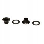 Oczka Polskie metalowe kaletnicze 4 / 7,5 / 4 mm czarny nikiel 100 sztuk