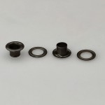 Oczka Polskie metalowe kaletnicze 4 / 7,5 / 4 mm czarny nikiel 100 sztuk