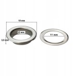 Oczka ze stali nierdzewnej z podkładką 10 / 15 / 3,6 mm srebrne 100 sztuk