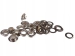 Oczka metalowe kaletnicze szewskie 8 / 15 / 6 mm 1000 sztuk nikiel
