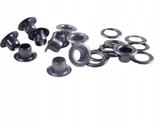 Oczka Polskie metalowe z podkładką 5 / 10 / 4,5 mm 100 sztuk czarny oxyda
