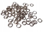 Oczka Polskie metalowe z podkładką 8 / 14 / 5 mm 10 sztuk NIKIEL