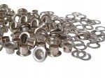 Oczka Polskie metalowe kaletnicze 4 / 7,5 / 4,5 mm srebrne 100 sztuk