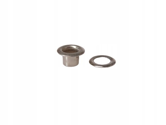 Oczka Polskie metalowe kaletnicze 4 / 7,5 / 4,5 mm srebrne 100 sztuk