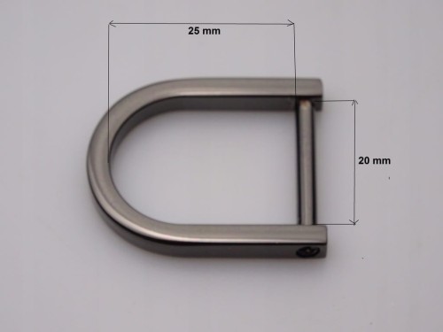 Półkole kaletnicze szlufka skręcana 20 mm czarne