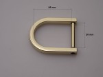 Półkole kaletnicze szlufka skręcana 20 mm złote