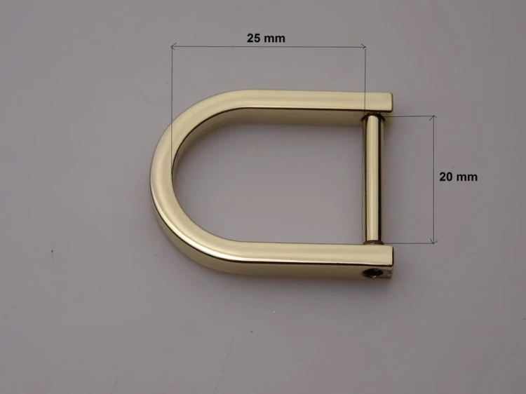Półkole kaletnicze szlufka skręcana 20 mm złote
