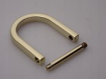 Półkole kaletnicze szlufka skręcana 20 mm złote
