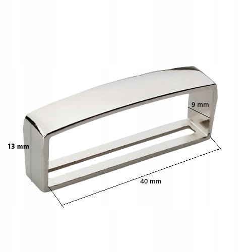 Szlufka metalowa do paska spodni 40 mm / 4 cm srebrna 1 sztuka