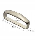 Szlufka metalowa do paska 30 mm / 3 cm srebrna