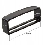 Szlufka metalowa do paska spodni 40 mm / 4 cm czarny mat 1 sztuka