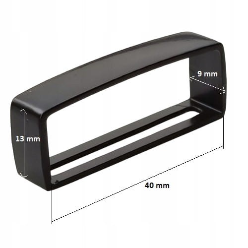 Szlufka metalowa do paska spodni 40 mm / 4 cm czarny mat 1 sztuka