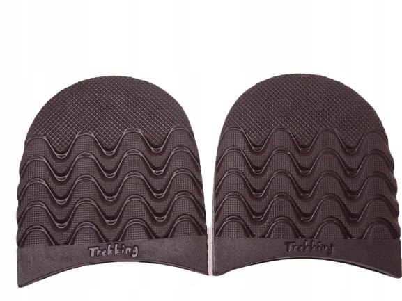 Fleki gumowe męskie do butów 7,5 mm trekking mocne 82 x 88 mm czarne