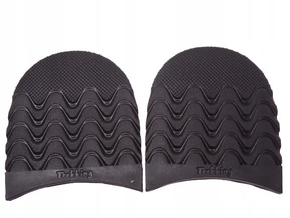 Fleki gumowe męskie do butów trekking mocne 95 x 100 mm czarny