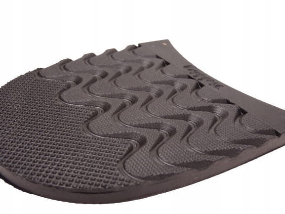 Fleki gumowe męskie do butów trekking mocne 95 x 100 mm czarny