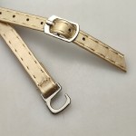 Paseczki eko skóra do butów z klamerką 8 mm złote 60 cm
