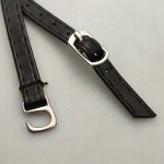 Paseczki eko skóra do butów z klamerką 8 mm / 60 cm czarne lakierowane