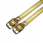 Paseczki eko skóra do butów z klamerką srebrną 8 mm / 30 cm złote