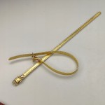 Paseczki eko skóra do butów z klamerką srebrną 8 mm / 30 cm złote