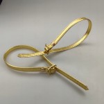 Paseczki eko skóra do butów z klamerką srebrną 8 mm / 30 cm złote