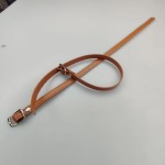 Paseczki eko skóra do butów z klamerką srebrną 8 mm / 30 cm jasny brąz