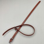 Paseczki eko skóra do butów z klamerką srebrną 8 mm / 30 cm brązowe