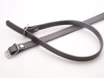 Paseczki szersze eko skóra do butów z klamerką srebrną 10 mm / 30 cm szare