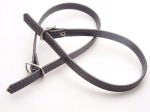 Paseczki szersze eko skóra do butów z klamerką srebrną 10 mm / 30 cm szare