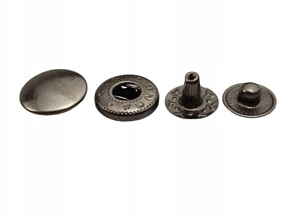 Napy zatrzaski ALFA 12,5 mm czarny nikiel 1000 sztuk
