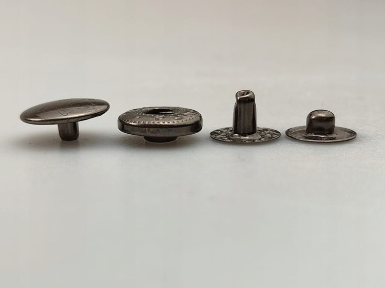Napy zatrzaski ALFA 12,5 mm czarny nikiel 1000 sztuk