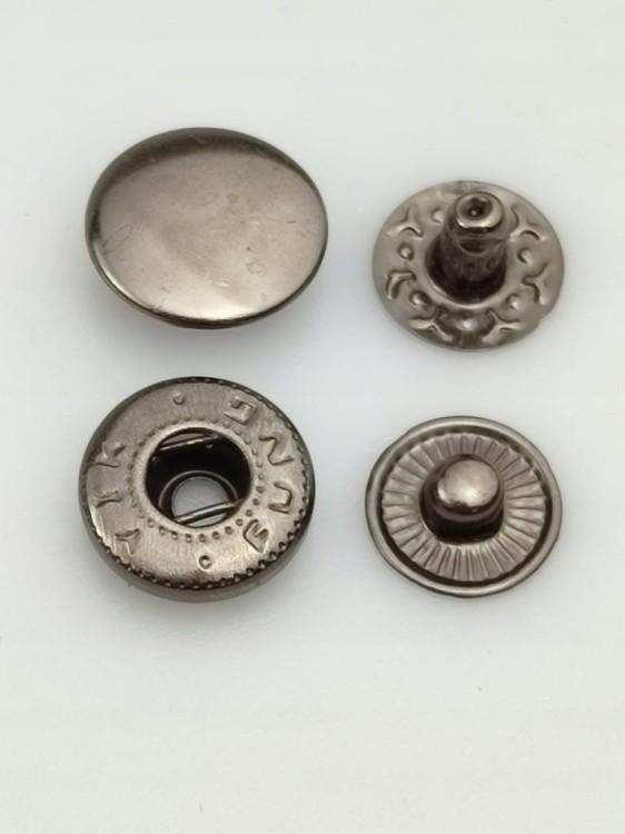 Napy zatrzaski ALFA 12,5 mm czarny nikiel 1000 sztuk