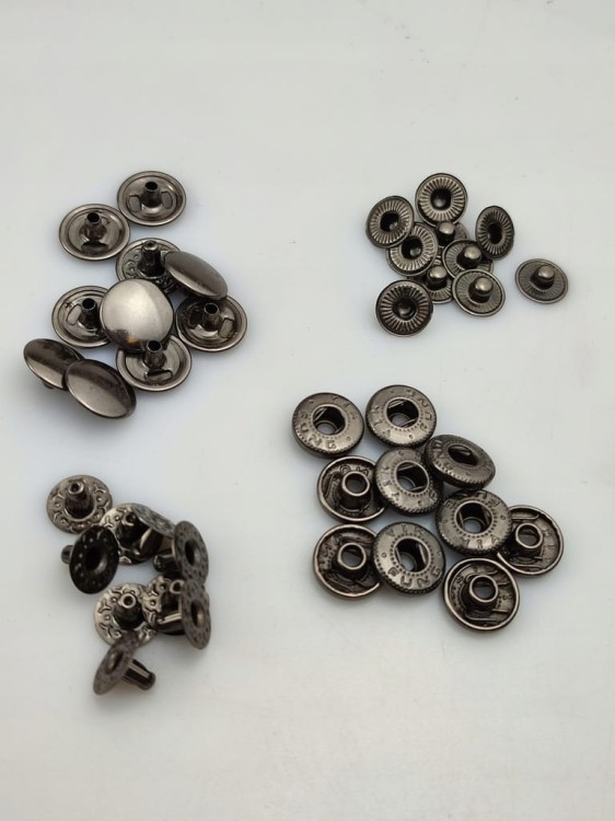 Napy zatrzaski ALFA 12,5 mm czarny nikiel 1000 sztuk