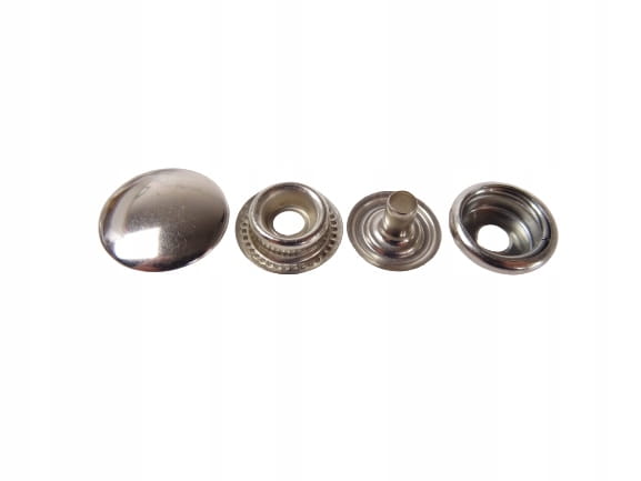 Napy zatrzaski metalowe kaletnicze 12,5 mm srebrny 1000 sztuk