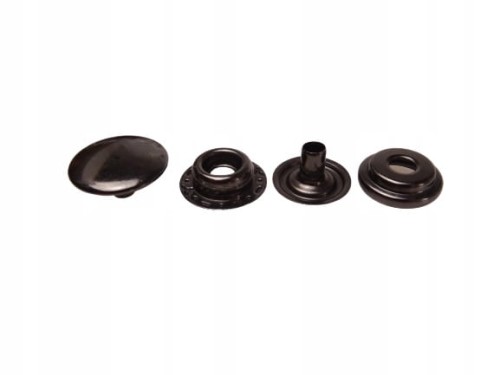 Napy zatrzaski metalowe kaletnicze 12,5 mm czarny nikiel 1000 sztuk