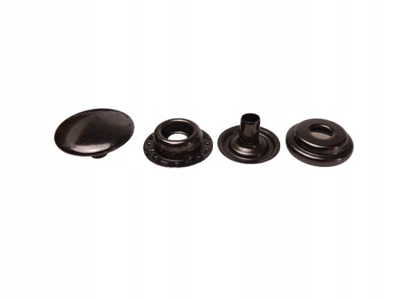 Napy zatrzaski metalowe kaletnicze 12,5 mm czarny nikiel 1000 sztuk