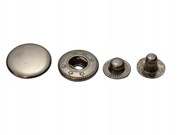 Napy zatrzaski metalowe alfa 15 mm 1000 szt czarne