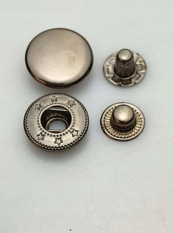 Napy zatrzaski metalowe alfa 15 mm 1000 szt czarne