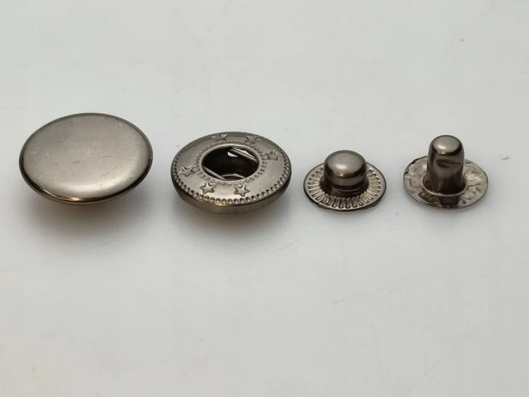 Napy zatrzaski metalowe alfa 15 mm 1000 szt czarne